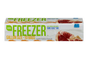 Smart Sense Freezer Bags Gallon Size - 10 CT