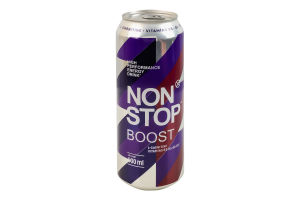 Напій енергетичний безалкогольний сильногазований Boost Non Stop з/б 500мл