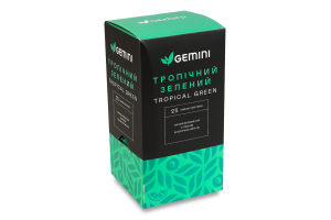 Чай зеленый со вкусом экзотических фруктов Тропический Gemini в/с к/у 25х1.5г
