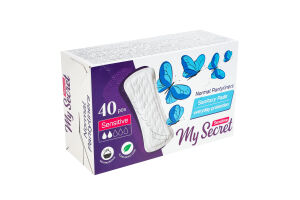 Прокладки ежедневные гигиенические без запаха Normal Sensitive My Secret 40шт