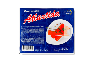 Палички крабові Atlantida охол в/у 450г