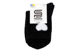 Шкарпетки жіночі Серце з пухнастої пряжі класичні р.23-25 Premier Socks