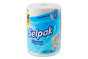 Полотенца бумажные 2-х слойные 540 листов Extra Strong Comfort Selpak 1шт