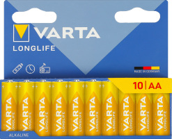 Елемент живлення лужний AA 1.5V LR6 Longlife Varta 10шт