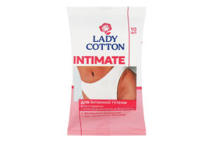 Салфетки влажные для интимной гигиены Intimate Lady Cotton 10шт