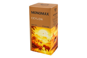 Чай черный цейлонский байховый мелкий Ceylon Monomax в/с к/у 25х2г