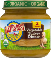 Earth's Best Organic Stage 2 Vegetable Turkey Dinner