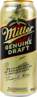 Пиво 480мл 4.7% світле пастеризоване Genuine Draft Miller з/б