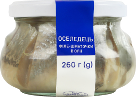 Сельдь филе-кусочки в масле Norven с/б 260г