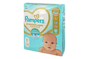 Підгузники для дітей 2-5кг 1 Premium Care Pampers 72шт