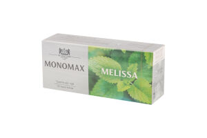 Чай трав'яний з додаванням чаю зеленого байхового дрібного та ароматом лимону Melissa Monomax к/у 25x1.5г