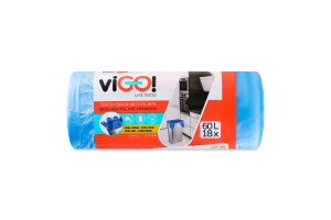 Пакети д/сміт.хвилясті сині viGO 60л18шт