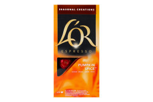 Кофе натуральный жареный молотый ароматизированный в капсулах Pumpkin spice Espresso L'OR к/у 52г