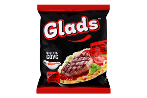 Лапша быстрого приготовления Говядина + Соус Томатный с базиликом Glads м/у 75г