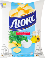 Чипсы картофельные со вкусом сметаны и зелени Люкс м/у 105г