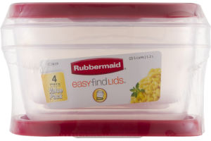 Rubbermaid Stores Neatly With Easy Find Lids Value Pack - 4 PK