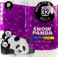 Бумага туалетная 4-х слойная Superior Extra Care Snow Panda 32шт