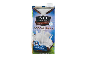 So Delicious Dairy Free Coconutmilk Beverage Vanilla