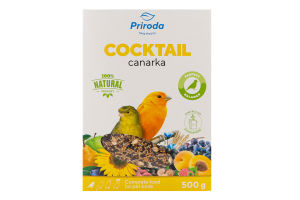 Корм д/декоративних птахів Коктейль Канарка 500г Природа