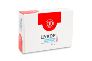 Цукор білий буряковий пресований швидкорозчинний ТМ "1" к/у 750г