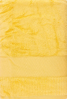 Рушник жовтий махровий зеро твіст з бордюром 100*150см 600г/м2 ГМ Текстайл