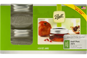Ball Half Pint Jars Wide Mouth - 4 CT