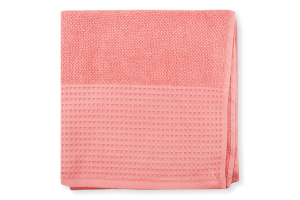 Рушник світло-теракотовий махровий з вафельним бордюром 70*140см 450г/м2 ГМ Текстайл