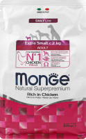 Корм д/собак мініатюрних порід з куркою сухий 800г Монж
