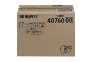 Huggies Little Snugglers Diapers Size 2 - 186 CT