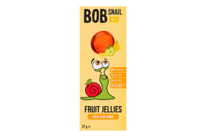 Мармелад фруктовий Apple-pear-lemon Jelly Bob Snail к/у 27г