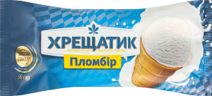 Морозиво 15% пломбір у вафельному стаканчику Золотий стандарт Хрещатик м/у 90г