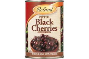 Roland Pitted Black Cherries in Apple Juice