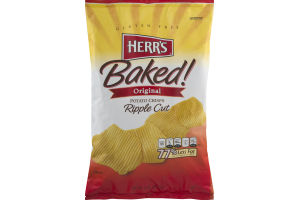 Herr's Baked! Original Potato Crisps Ripple Cut