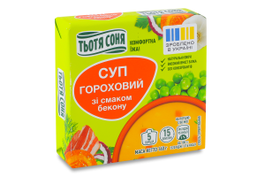 Суп гороховый со вкусом бекона Тьотя Соня м/у 160г