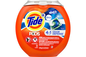 Tide + Pods 4 in 1 Odor Defense Detergent Active Fresh - 54 CT