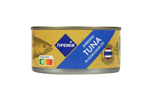 Тунець Премія подрібнений стерилізований в олії