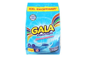 Порошок стиральный для цветных вещей Морская свежесть Аква-пудра Gala 5.4кг