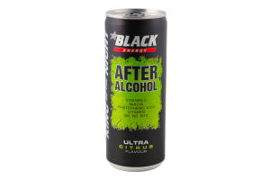 Напиток энергетический безалкогольный сильногазированный After alcohol King of the Night Black Energy ж/б 250мл