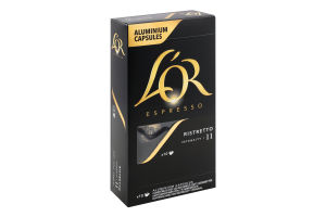 Кава натуральна смажена мелена у капсулах Ristretto Espresso L’OR к/у 52г