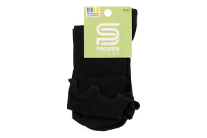 Шкарпетки Premier socks вис рубчик рюш чорн р18-20