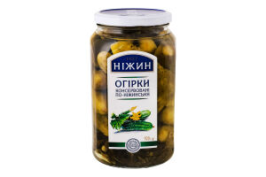 Огірки консервовані пастеризовані По-ніжинськи Ніжин с/б 920г