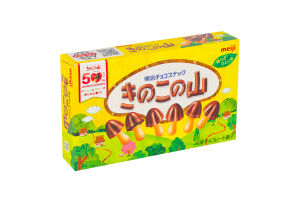 Печиво Kinoko No Yama у формі грибочків у шоколаді