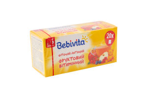 Фіточай для дітей від 6міс фруктовий вітамінний Bebivita к/у 20х1.5г