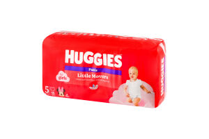 Трусики-підгузники для дівчаток 12-17кг 5 Little Movers Pants Huggies 48шт
