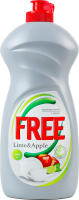 Гель для мытья посуды с ароматом яблока и лайма Free 500мл