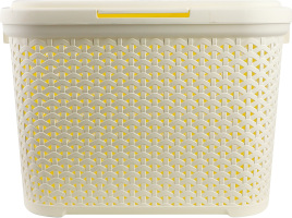 Кошик 30л молочний з кришкою Diomedea