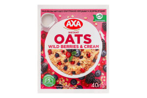 Каша овсяная моментального приготовления Wild berries&Cream Axa м/у 40г
