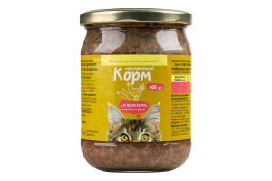 Корм д/котів Українська зірка 460 г з м’ясом курей/морквою та рисом