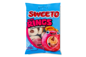 Цукерки желейні Кислі кільця Sweeto м/у 80г