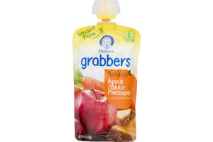 Gerber Grabbers Fruit & Veg Squeezable Puree Pouch Apple Carrot Pineapple